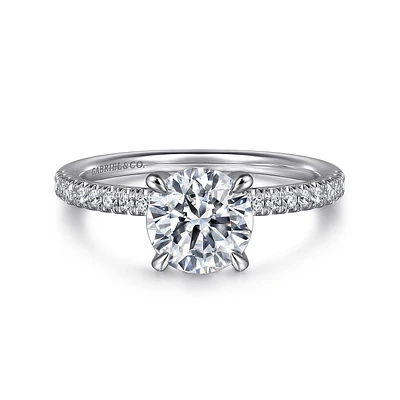 Gabriel & Co 7.4 Engagement Ring 14K White Gold Classic ER16058R6W44JJ