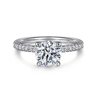 Gabriel & Co 7.4 Engagement Ring 14K White Gold Classic ER16058R6W44JJ
