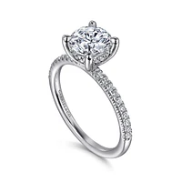 Gabriel & Co 7.4 Engagement Ring 14K White Gold Classic ER16058R6W44JJ