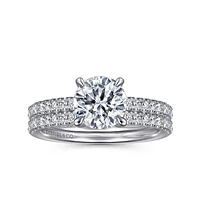 Gabriel & Co 7.4 Engagement Ring 14K White Gold Classic ER16058R6W44JJ