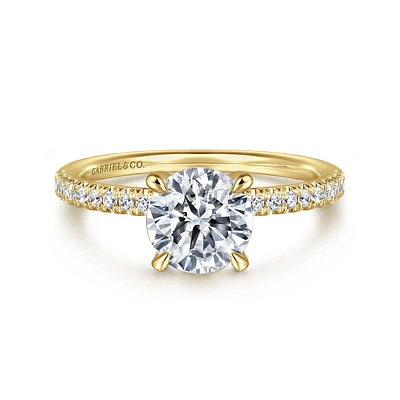 Gabriel & Co 7.4 Engagement Ring 14K Yellow Gold Classic ER16058R6Y44JJ