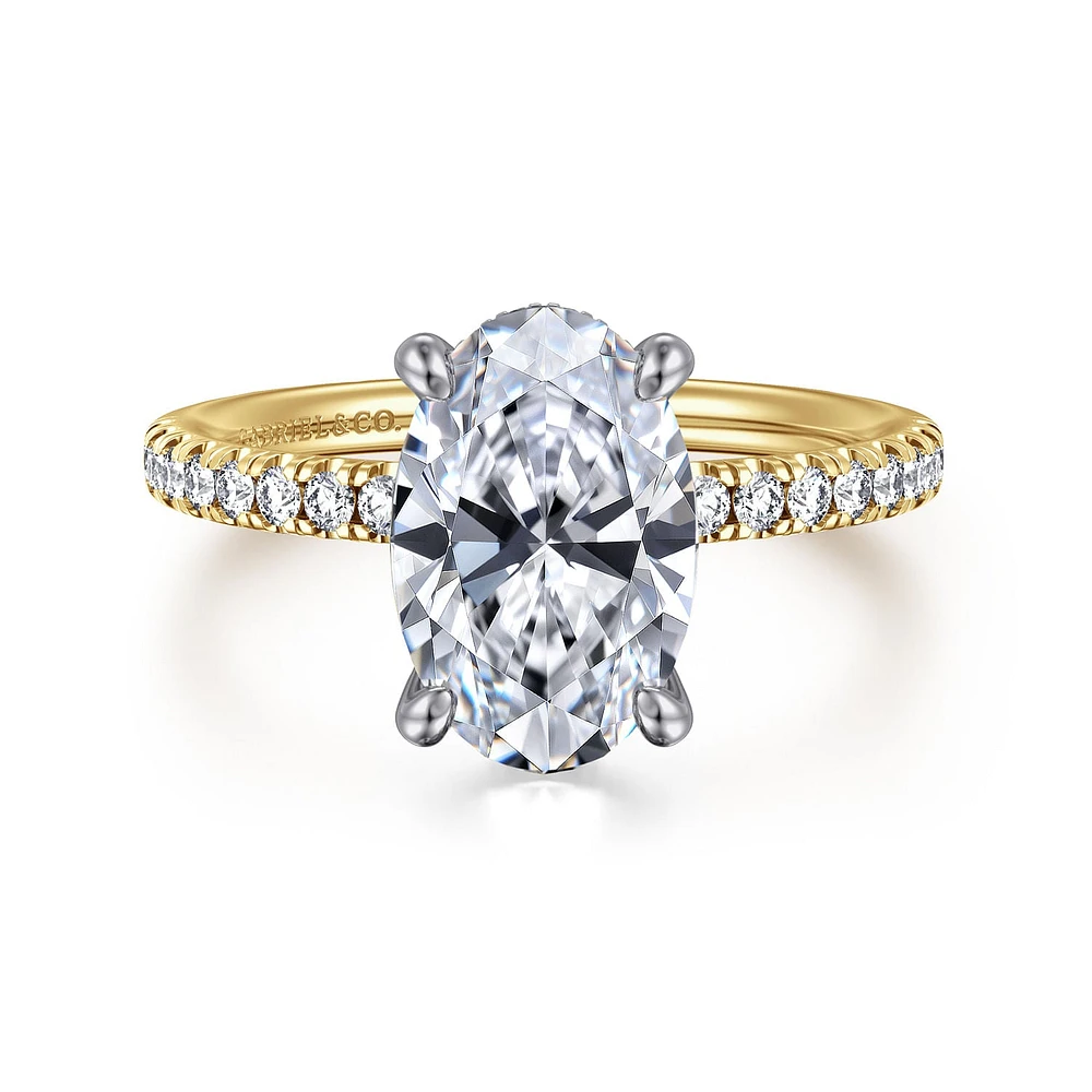 Gabriel & Co 11X7.2 Engagement Ring 14K Gold Classic ER16059O10M44JJ