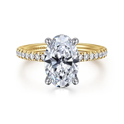 Gabriel & Co 11X7.2 Engagement Ring 14K Gold Classic ER16059O10M44JJ