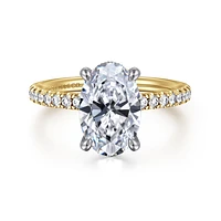 Gabriel & Co 11X7.2 Engagement Ring 14K Gold Classic ER16059O10M44JJ