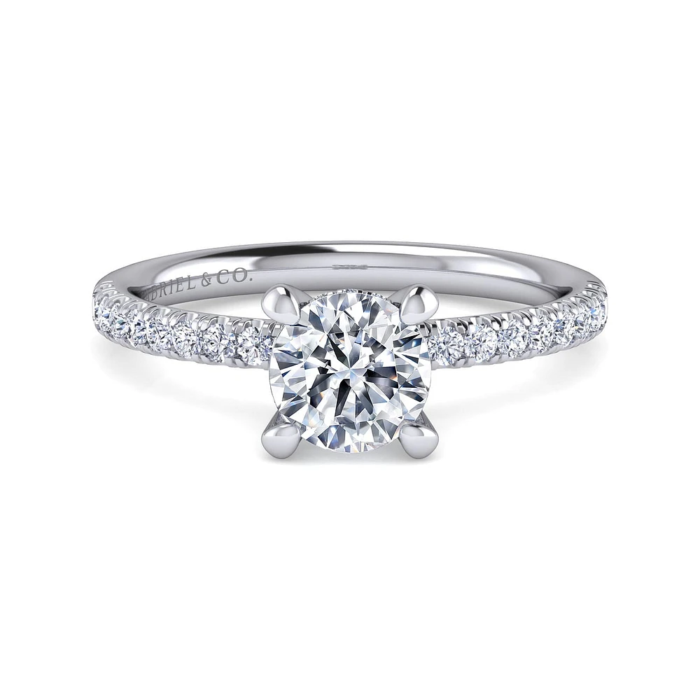 Gabriel & Co 6.5 Engagement Ring 14K White Gold Classic ER16059R4W44JJ