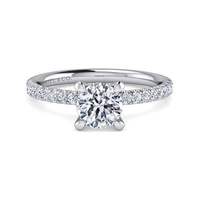 Gabriel & Co 6.5 Engagement Ring 14K White Gold Classic ER16059R4W44JJ