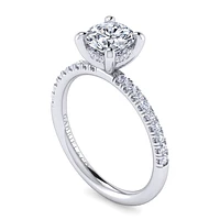 Gabriel & Co 6.5 Engagement Ring 14K White Gold Classic ER16059R4W44JJ