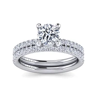 Gabriel & Co 6.5 Engagement Ring 14K White Gold Classic ER16059R4W44JJ