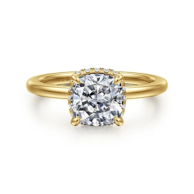 Gabriel & Co 7X7 Engagement Ring 14K Yellow Gold Classic ER16061C8Y44JJ