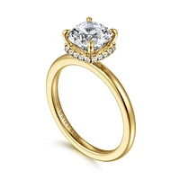 Gabriel & Co 7X7 Engagement Ring 14K Yellow Gold Classic ER16061C8Y44JJ