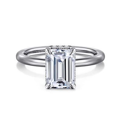 Gabriel & Co 8.5x6 Engagement Ring 14K White Gold Classic ER16061E8W44JJ