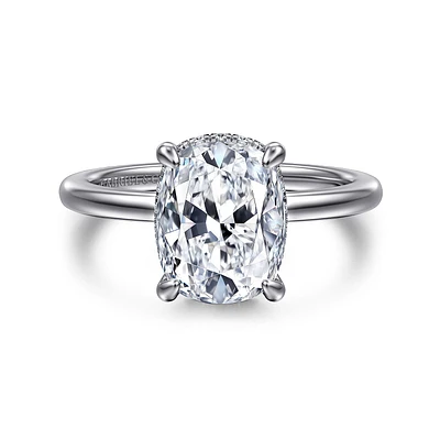 Gabriel & Co 9.5X7.5 Engagement Ring 14K White Gold Classic ER16061G12W44JJ