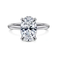 Gabriel & Co 11X7.2 Engagement Ring 14K White Gold Classic ER16061O10W44JJ