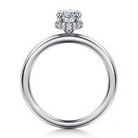 Gabriel & Co 8X5.5 Engagement Ring 14K White Gold Classic ER16061O4W44JJ