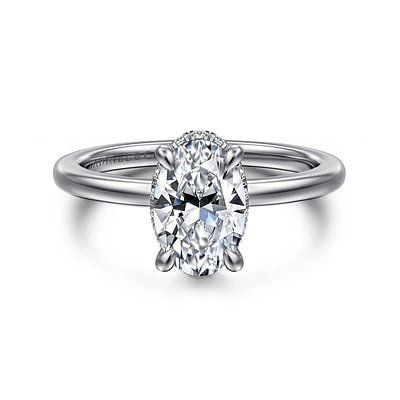 Gabriel & Co 9X6 Engagement Ring 14K White Gold Classic ER16061O6W44JJ