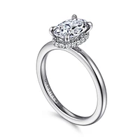 Gabriel & Co 9X6 Engagement Ring 14K White Gold Classic ER16061O6W44JJ