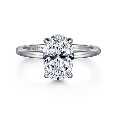 Gabriel & Co 10.5X7.0 Engagement Ring 14K White Gold Classic ER16061O8W44JJ