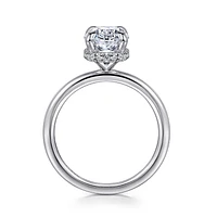Gabriel & Co 10.5X7.0 Engagement Ring 14K White Gold Classic ER16061O8W44JJ