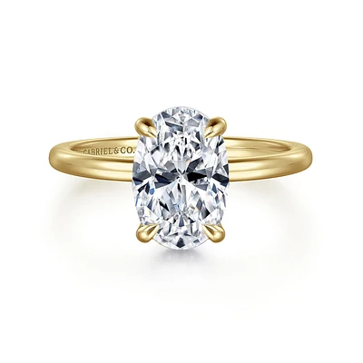 Gabriel & Co 10.5x7 Engagement Ring 14K Yellow Gold Classic ER16061O8Y44JJ