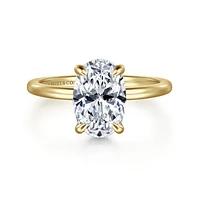 Gabriel & Co 10.5x7 Engagement Ring 14K Yellow Gold Classic ER16061O8Y44JJ