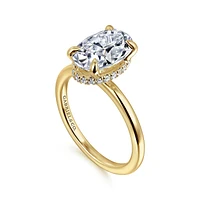 Gabriel & Co 10.5x7 Engagement Ring 14K Yellow Gold Classic ER16061O8Y44JJ