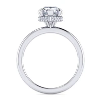 Gabriel & Co 10.5x7 Engagement Ring 14K White Gold Classic ER16061P8W44JJ