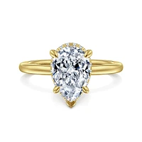 Gabriel & Co 10.5x7 Engagement Ring 14K Yellow Gold Classic ER16061P8Y44JJ