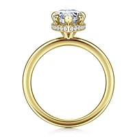 Gabriel & Co 10.5x7 Engagement Ring 14K Yellow Gold Classic ER16061P8Y44JJ