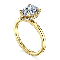 Gabriel & Co 10.5x7 Engagement Ring 14K Yellow Gold Classic ER16061P8Y44JJ
