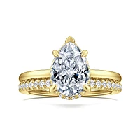 Gabriel & Co 10.5x7 Engagement Ring 14K Yellow Gold Classic ER16061P8Y44JJ