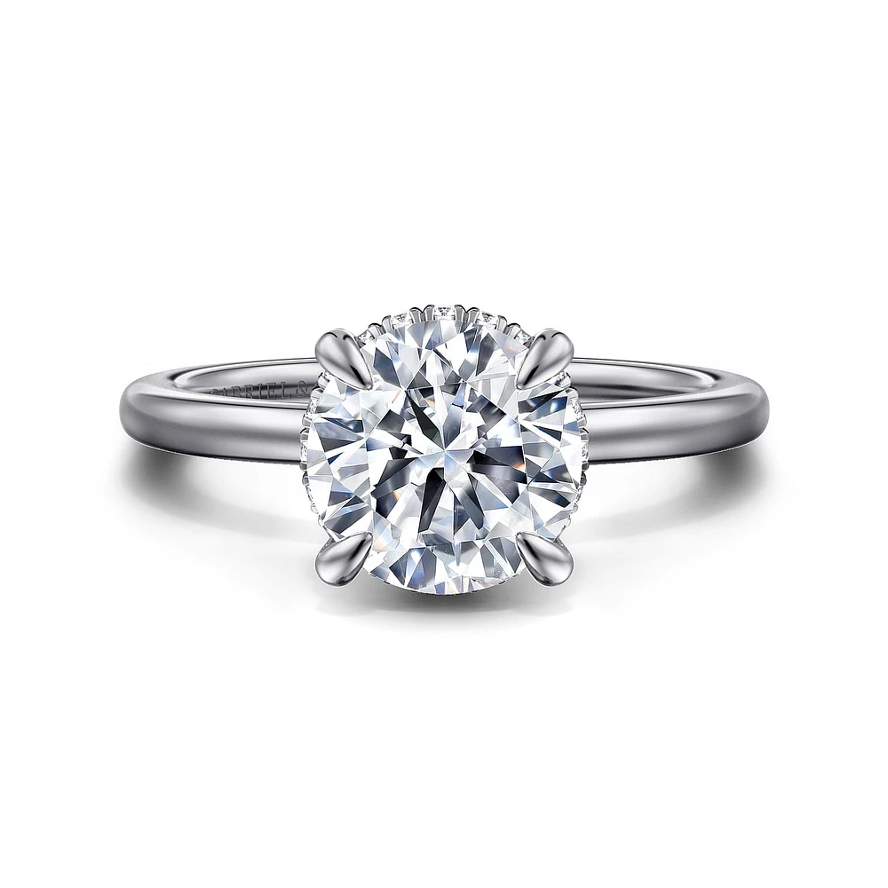 Gabriel & Co 8 Engagement Ring 14K White Gold Classic ER16061R8W44JJ
