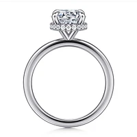 Gabriel & Co 8 Engagement Ring 14K White Gold Classic ER16061R8W44JJ