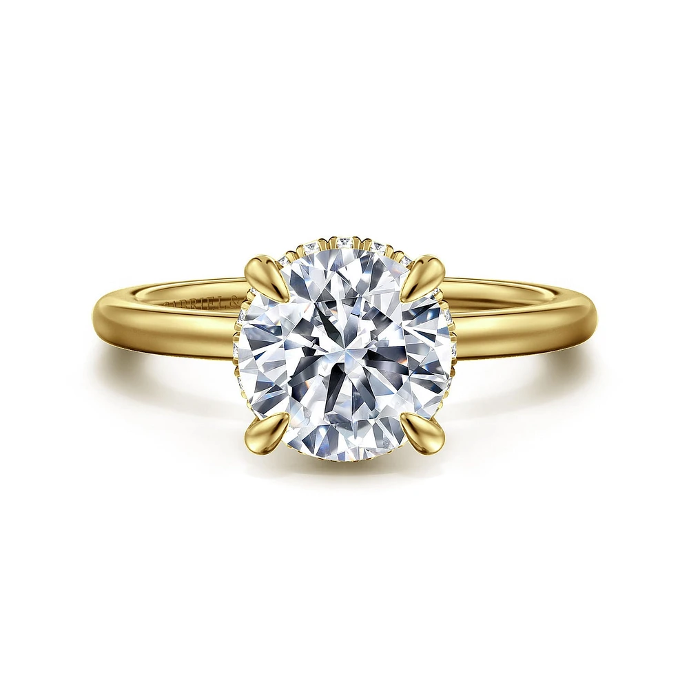 Gabriel & Co 8 Engagement Ring 14K Yellow Gold Classic ER16061R8Y44JJ