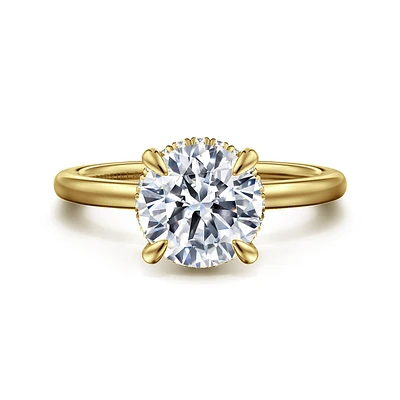 Gabriel & Co 8 Engagement Ring 14K Yellow Gold Classic ER16061R8Y44JJ