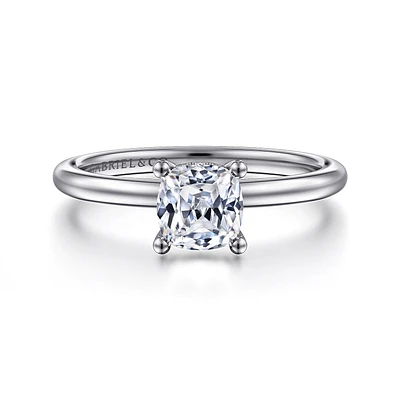 Gabriel & Co 5.5x5.5 Engagement Ring 14K White Gold Classic ER16117C4W44JJ