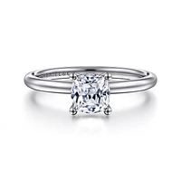 Gabriel & Co 5.5x5.5 Engagement Ring 14K White Gold Classic ER16117C4W44JJ