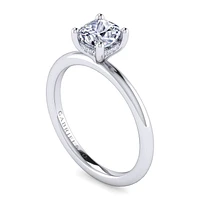 Gabriel & Co 5.5x5.5 Engagement Ring 14K White Gold Classic ER16117C4W44JJ