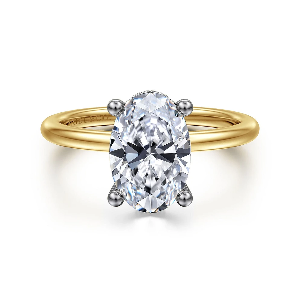 Gabriel & Co 10.5X7 Engagement Ring 14K Gold Classic ER16117O8M44JJ