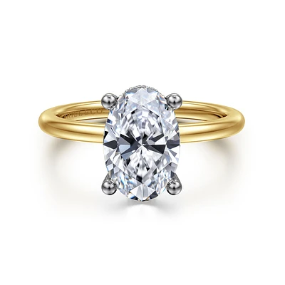 Gabriel & Co 10.5X7 Engagement Ring 14K Gold Classic ER16117O8M44JJ