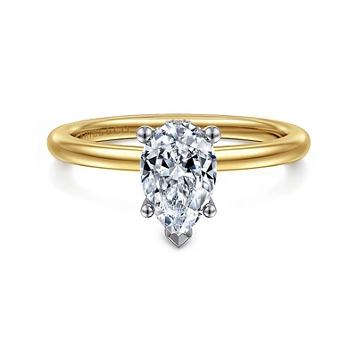 Gabriel & Co 8.5X5.5 Engagement Ring 14K Gold Classic ER16117P4M44JJ