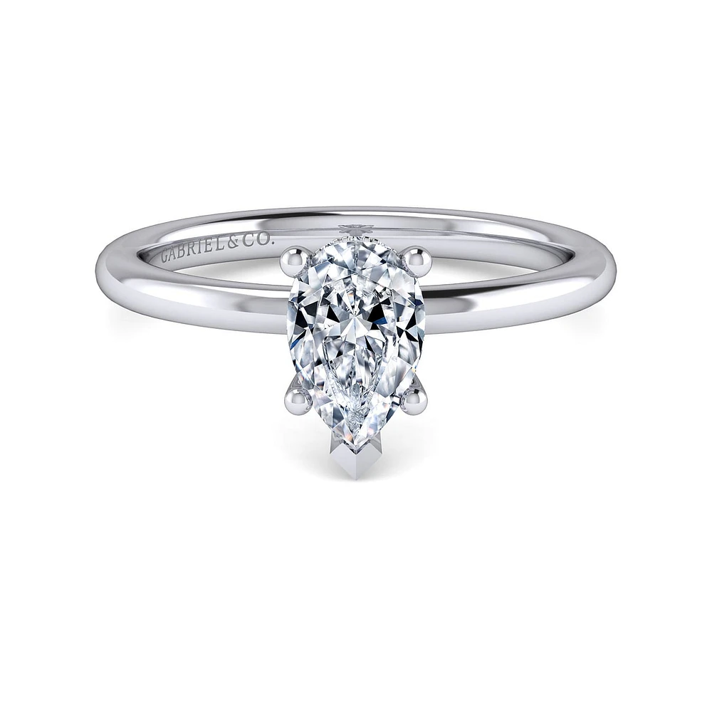 Gabriel & Co 8.5X5.5 Engagement Ring 14K White Gold Classic ER16117P4W44JJ