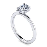 Gabriel & Co 8.5X5.5 Engagement Ring 14K White Gold Classic ER16117P4W44JJ