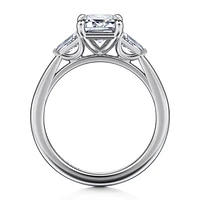 Gabriel & Co 8.5X6.0 Engagement Ring 14K White Gold Classic ER16121E8W43JJ