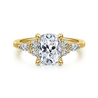 Gabriel & Co 8.2X6.5 Engagement Ring 14K Yellow Gold Contemporary ER16125G8Y44JJ