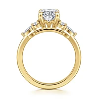 Gabriel & Co 10.5X7 Engagement Ring 14K Yellow Gold Contemporary ER16125O8Y44JJ