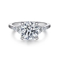 Gabriel & Co 9 Engagement Ring 14K White Gold Contemporary ER16125R12W44JJ