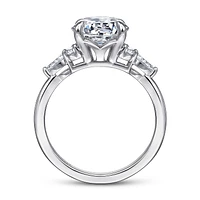 Gabriel & Co 9 Engagement Ring 14K White Gold Contemporary ER16125R12W44JJ