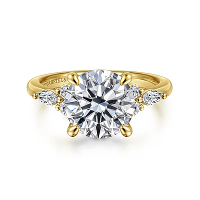 Gabriel & Co 9 Engagement Ring 14K Yellow Gold Contemporary ER16125R12Y44JJ