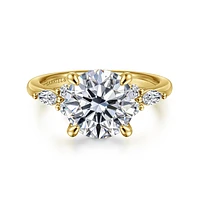 Gabriel & Co 9 Engagement Ring 14K Yellow Gold Contemporary ER16125R12Y44JJ