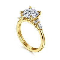 Gabriel & Co 9 Engagement Ring 14K Yellow Gold Contemporary ER16125R12Y44JJ